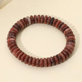 Marbled Flat Disc Beaded Stretch Bracelet