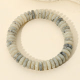 Marbled Flat Disc Beaded Stretch Bracelet