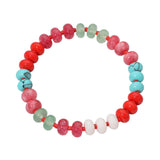 Resin Pebble Beaded Stretch Bracelet