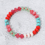 Resin Pebble Beaded Stretch Bracelet