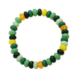 Resin Pebble Beaded Stretch Bracelet