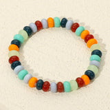 Resin Pebble Beaded Stretch Bracelet
