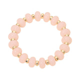 Resin Round Beaded Stretch Bracelet