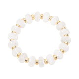 Resin Round Beaded Stretch Bracelet