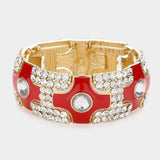 Cross Crystal Stretch Bracelet