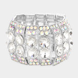 Marquise Bubble Crystal Evening Stretch Bracelet