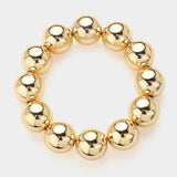 Women's Metal Ball Beaded Stretch Bracelet