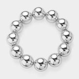Women's Metal Ball Beaded Stretch Bracelet