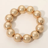 Women's Metal Ball Beaded Stretch Bracelet