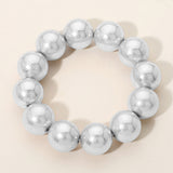 Women's Metal Ball Beaded Stretch Bracelet