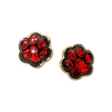 Glitter Paw Print GameDay Stud Earrings