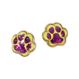 Glitter Paw Print GameDay Stud Earrings