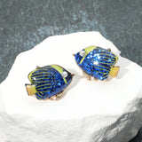 Pearl Confetti Glittered Tropical Fish Stud Earrings