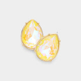 Teardrop Stone Stud Earrings