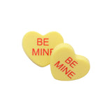 BE MINE Message Heart Stud Earrings