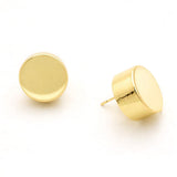 14K Gold Dipped Minimal Disc Stud Earrings