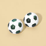 Soccer Ball Stud Earrings
