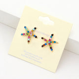 Women's Crystal Starfish Stud Earrings
