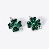 Crystal Paved Clover Stud Earrings