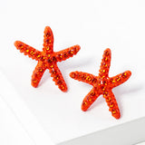 Women's Crystal Starfish Stud Earrings