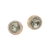 Facet Halo Stud Earrings