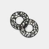 PAVE RHINESTONE WHEEL EARRINGS