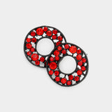 PAVE RHINESTONE WHEEL EARRINGS