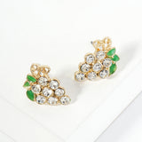 Crystal Grape Cluster Stud Earrings