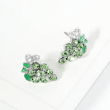 Crystal Grape Cluster Stud Earrings