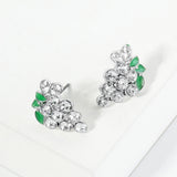 Crystal Grape Cluster Stud Earrings