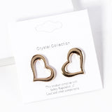Open Heart Stud Earrings