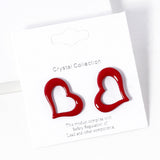 Open Heart Stud Earrings