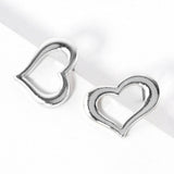 Open Heart Stud Earrings