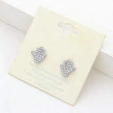 Rhinestone Paved Hand Stud Earrings