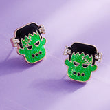 Enamel Frankenstein Stud Earrings