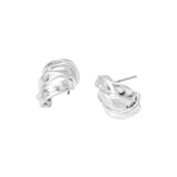 Twisted Metal Knot Stud Earrings