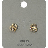 Mini Metal Pretzel Stud Earrings