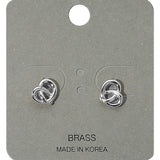 Mini Metal Pretzel Stud Earrings