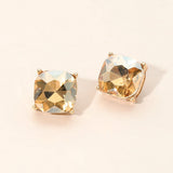 Women's Square Cushion Stud Earrings