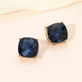 Women's Square Cushion Stud Earrings