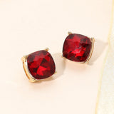 Women's Square Cushion Stud Earrings