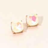 Women's Square Cushion Stud Earrings