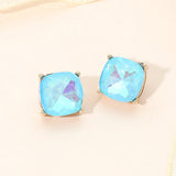 Women's Square Cushion Stud Earrings