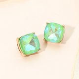 Women's Square Cushion Stud Earrings
