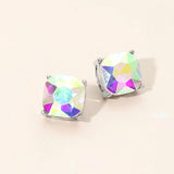 Women's Square Cushion Stud Earrings