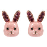 Enamel Easter Bunny Stud Earrings