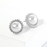 Pearl stud earrings