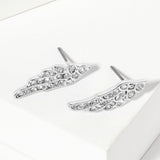 Crystal Wing Stud Earrings
