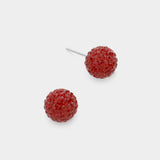 Resin Disco Ball Stud Earrings