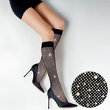 Bling Studded Linda Knee-high Fish Net Stocking